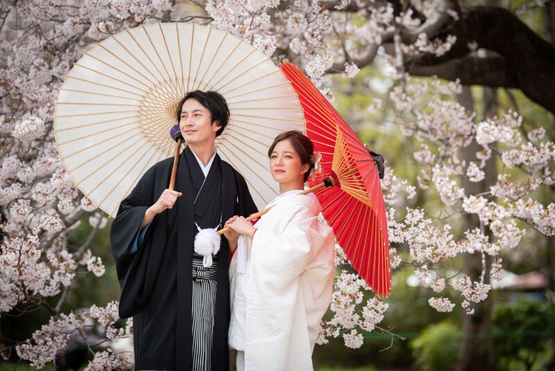 桜&times;和装フォトウェディング♡満開の春を彩る撮影