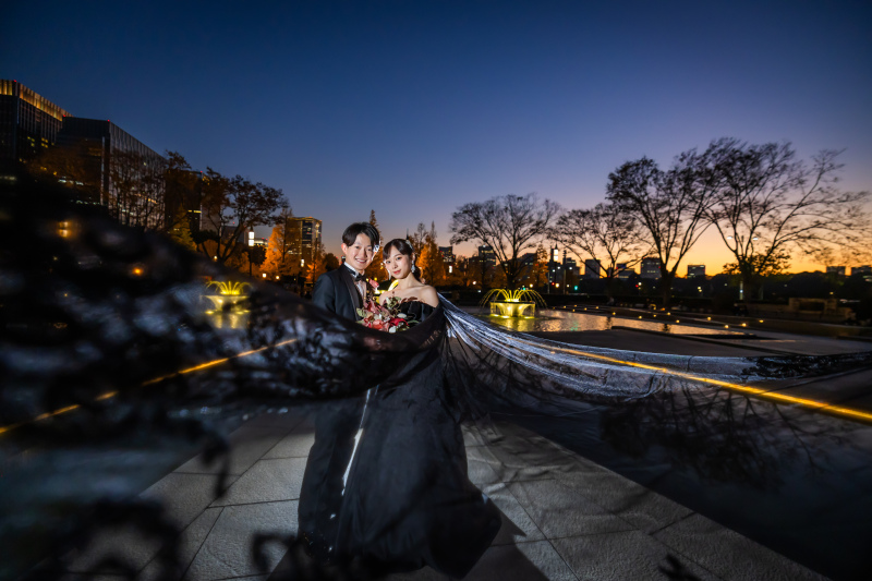 ロングベールで叶えるドラマチックな一瞬・:*+.