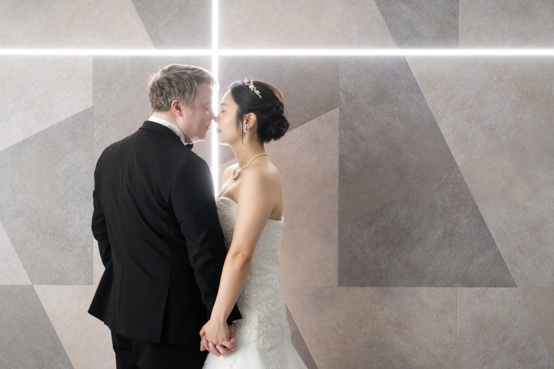 ブラックタキシード &times; マーメイドドレス 　洗練された大人フォトウェディング 