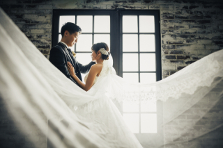 スタジオ撮影で映える、チュールプリンセスドレス