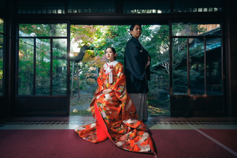 歴史ある邸宅で【安田楠雄邸前撮り】白無垢&色打掛の和装2着プラン・後編