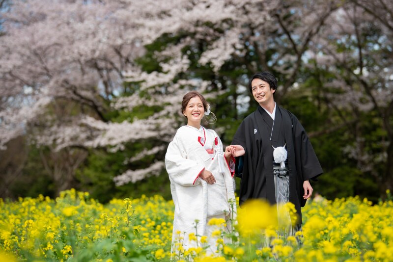 桜&times;和装フォトウェディング♡満開の春を彩る撮影