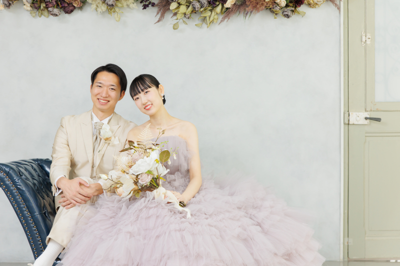 淡色で魅せる大人可愛いドレス*・*:.。.