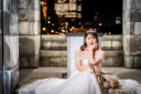 夕景から夜景へ♡ウェディングドレスが美しく映える理由