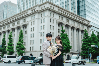 カジュアルに！丸の内で昼のロケーション撮影♪