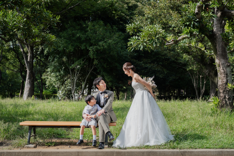 お子様と一緒にフォトウェディング
