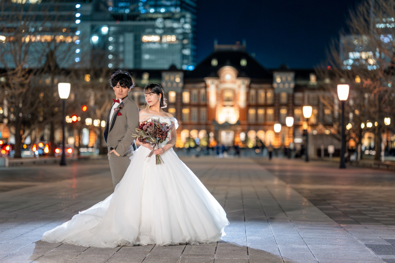 【東京駅ナイト前撮り】- 和田倉門・東京タワー・お支度シーンまで -