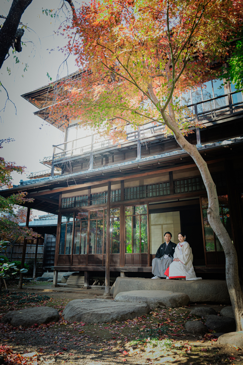 歴史ある邸宅で【安田楠雄邸前撮り】白無垢&色打掛の和装2着プラン・前編