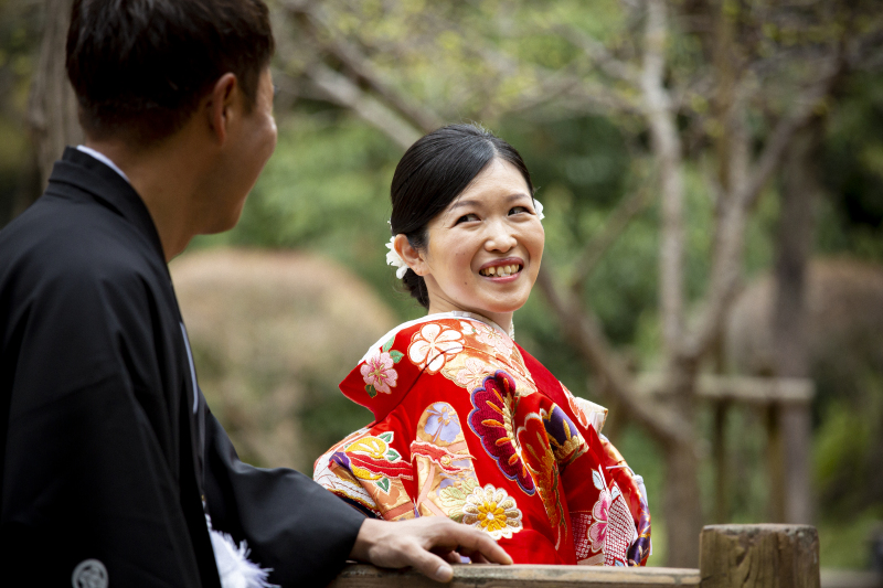 鮮やかな色打掛