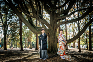 代々木公園で和装撮影？！