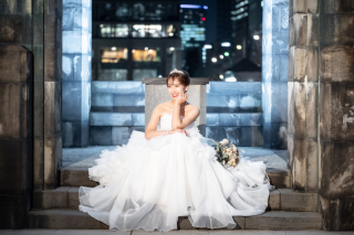 ボリューミーなプリンセスラインドレス