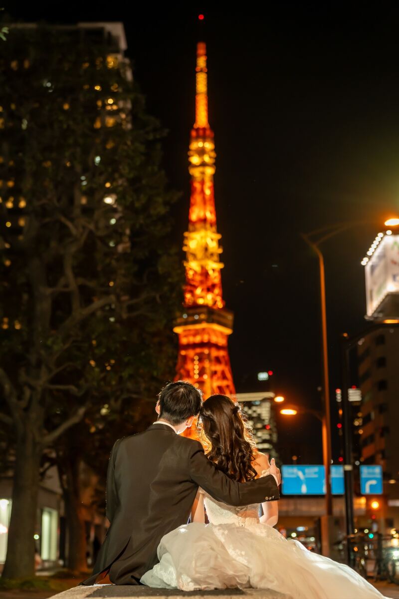 東京タワーと夜景で残す、とっておきのロマンティック撮影