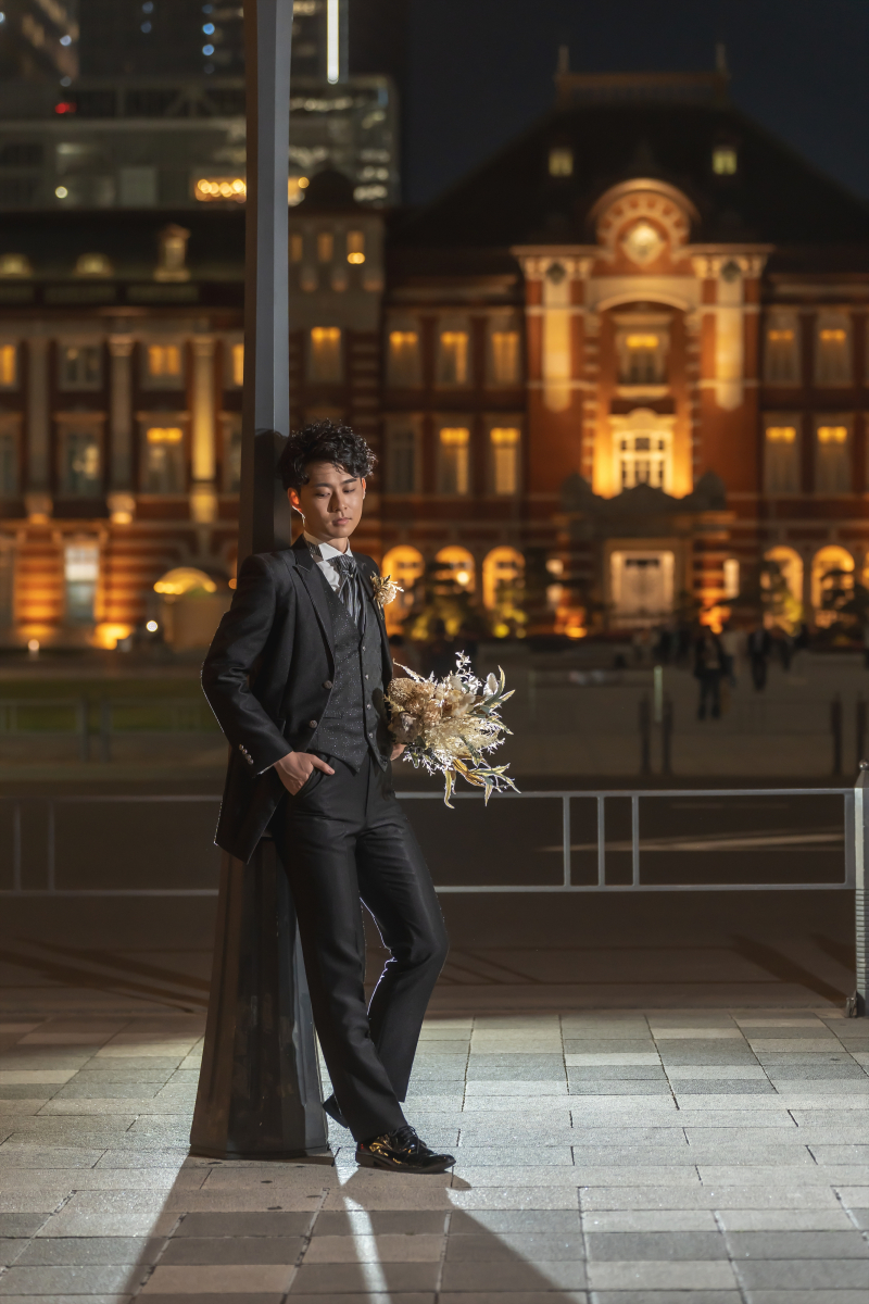 夕景から夜景へ♡ウェディングドレスが美しく映える理由