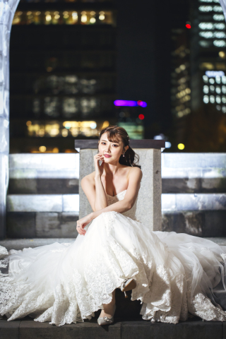 前撮りポーズ♡お座りショット