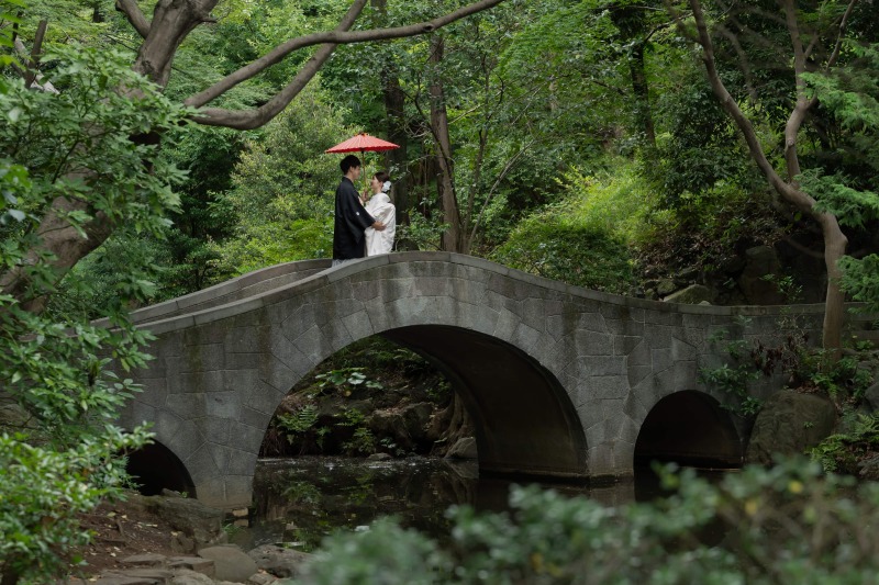 有栖川宮記念公園で叶える♡緑に包まれた和装フォトウェディング