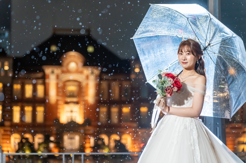 雨の日撮影の魅力、ふたりだけの特別なフォトウェディング♪