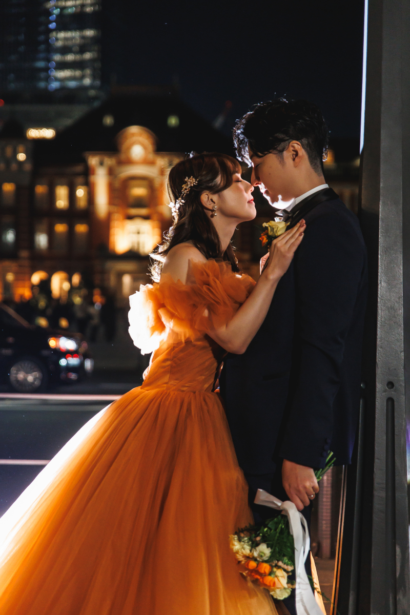 カラードレスで叶えるお洒落なロケーションフォト