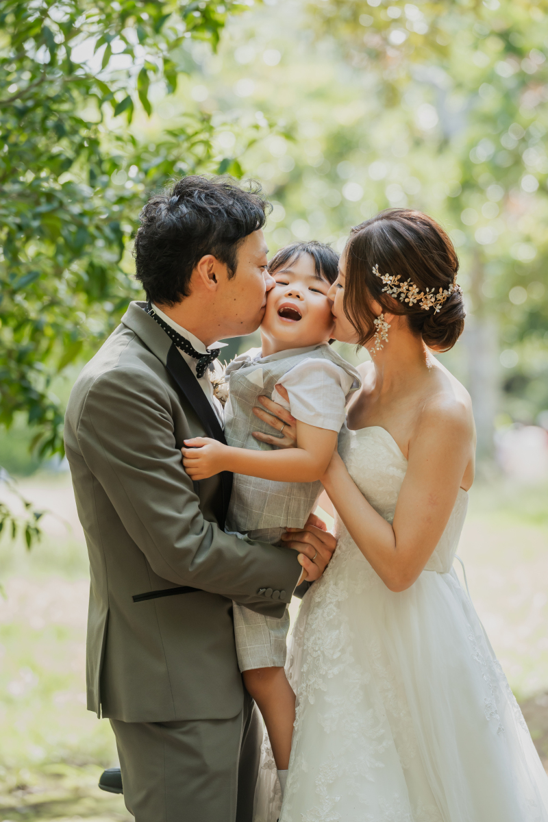 お子様と一緒にフォトウェディング
