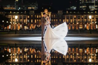 ショルダー付きマーメイドドレス♪