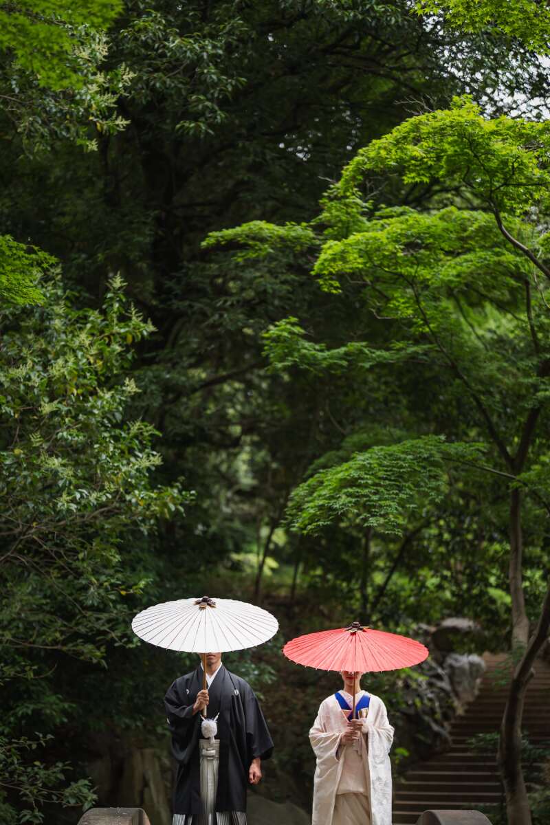 有栖川宮記念公園で叶える♡緑に包まれた和装フォトウェディング