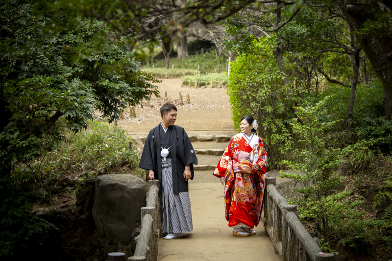 鮮やかな色打掛