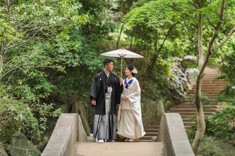 有栖川宮記念公園で叶える♡緑に包まれた和装フォトウェディング