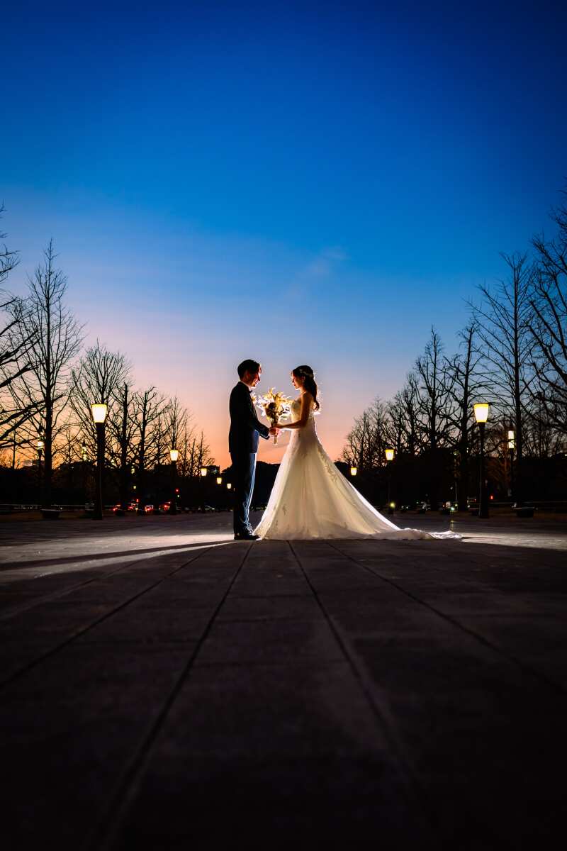 夕景&times;シルエット撮影★刻々と変わる空の色を残すロマンティックな時間