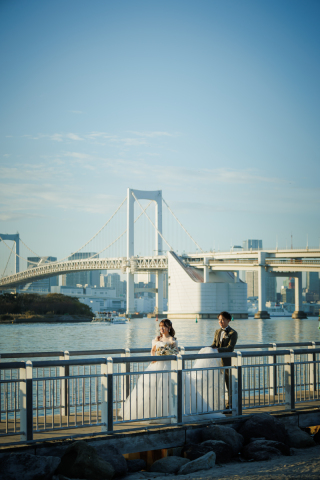 海辺から夜の東京まで。葛西臨海・海浜公園で残すウェディングフォト