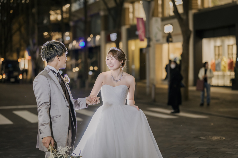 チュール素材のプリンセスラインドレス♡