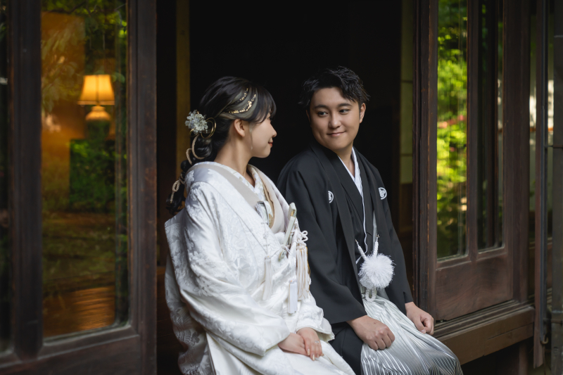 新緑と紅葉、二つの季節を楽しむ旧平田源七邸の前撮り