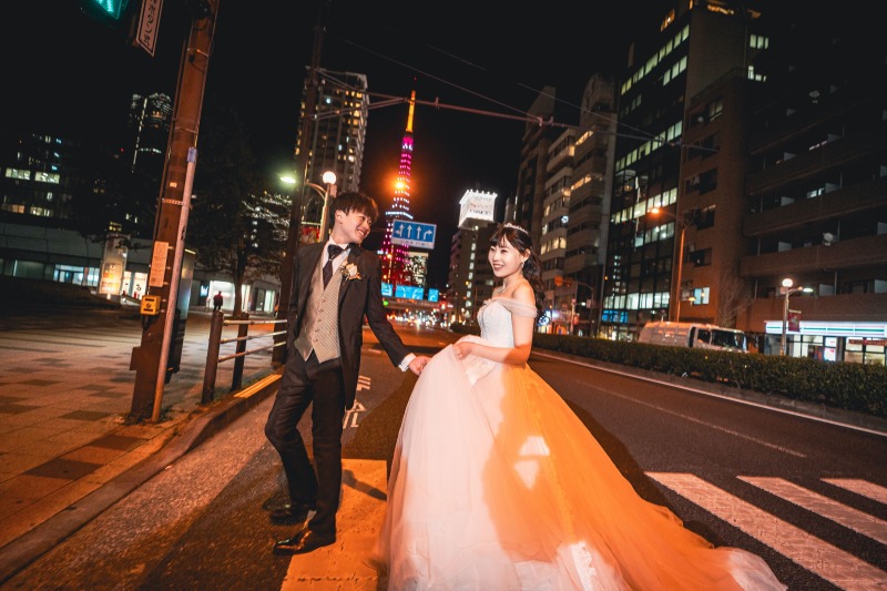 東京タワーと夜景で残す、とっておきのロマンティック撮影