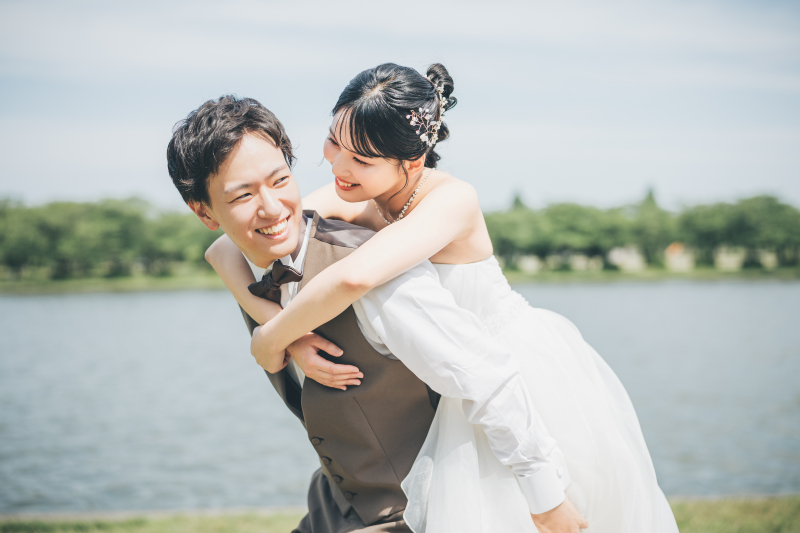 夏の新緑が彩る♡ウェディングドレスフォト