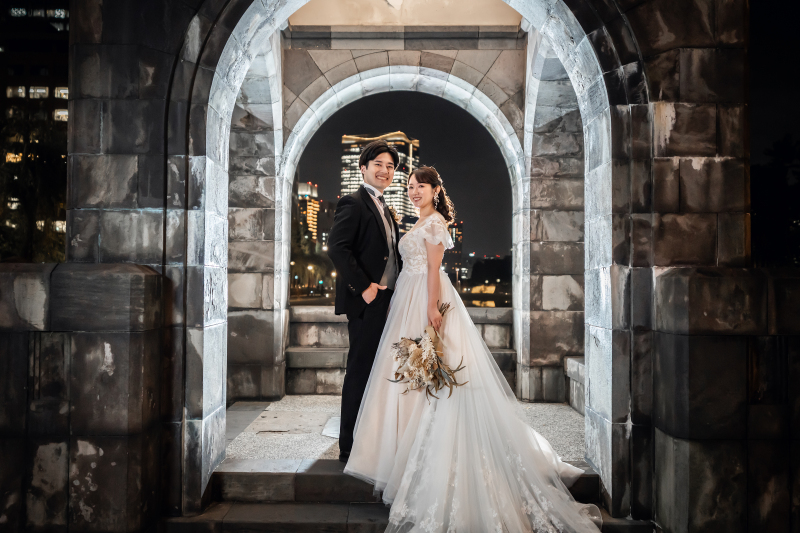 夜景に映えるブラックタキシード★