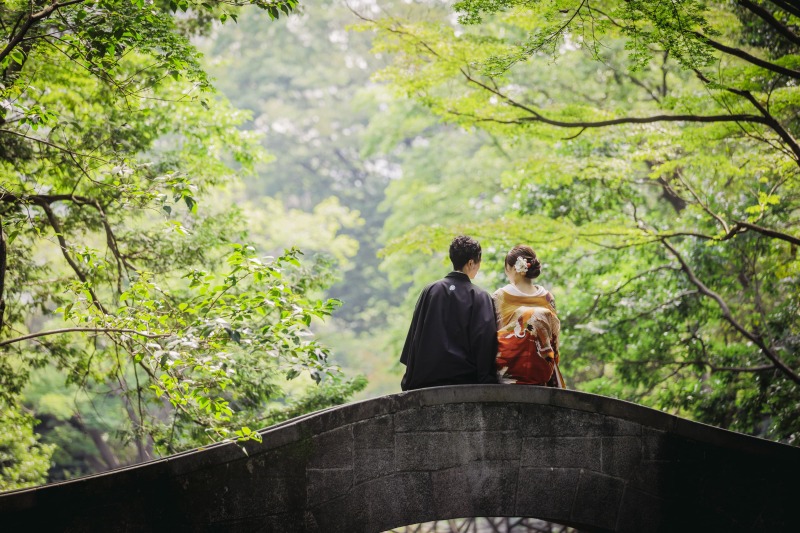 有栖川宮記念公園で叶える♡緑に包まれた和装フォトウェディング