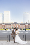 東京駅前での撮影♪