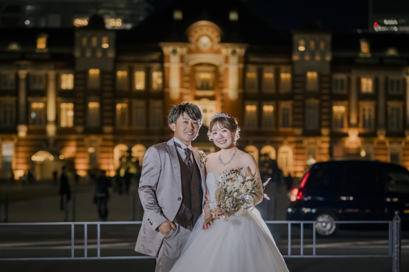 チュール素材のプリンセスラインドレス♡