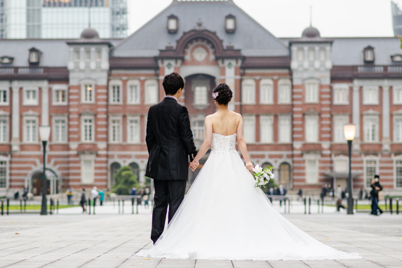 【東京駅舎】レンガ調の色彩