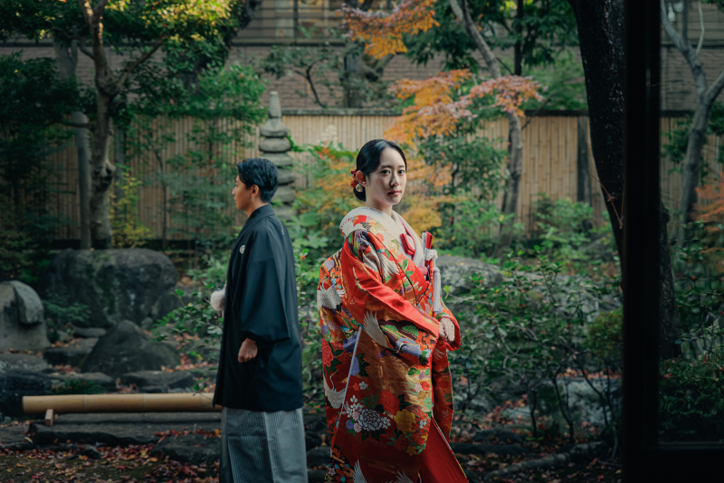 歴史ある邸宅で【安田楠雄邸前撮り】白無垢&色打掛の和装2着プラン・後編