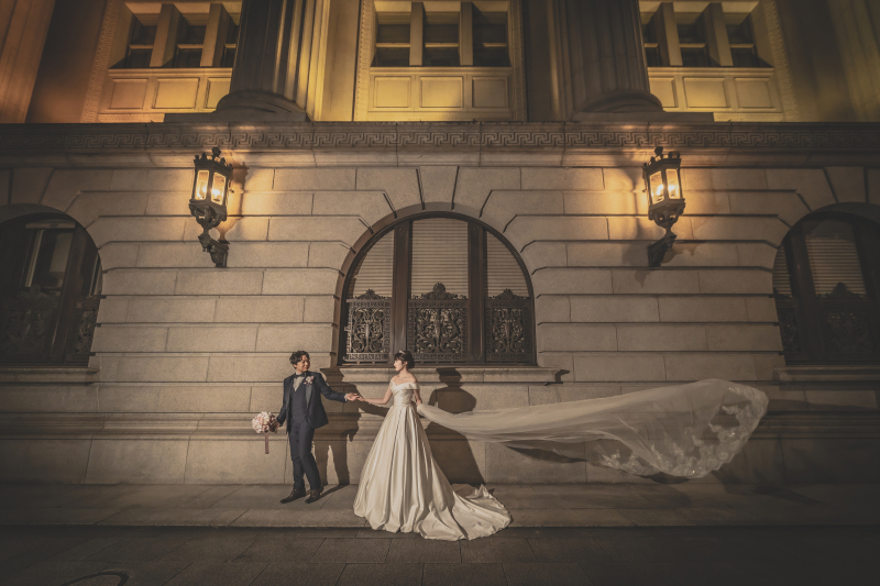 ロングベールで叶えるドラマチックな一瞬・:*+.