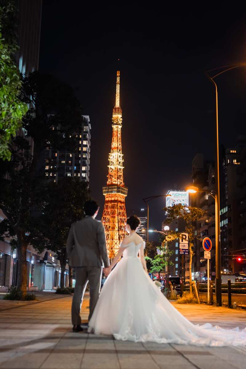 東京タワーと夜景で残す、とっておきのロマンティック撮影