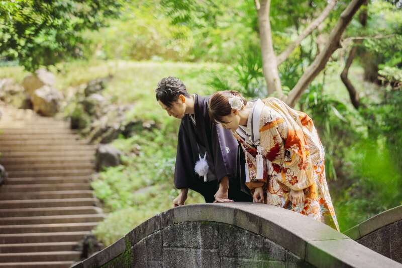 有栖川宮記念公園で叶える♡緑に包まれた和装フォトウェディング