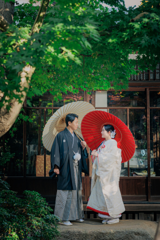 歴史ある邸宅で【安田楠雄邸前撮り】白無垢&色打掛の和装2着プラン・前編
