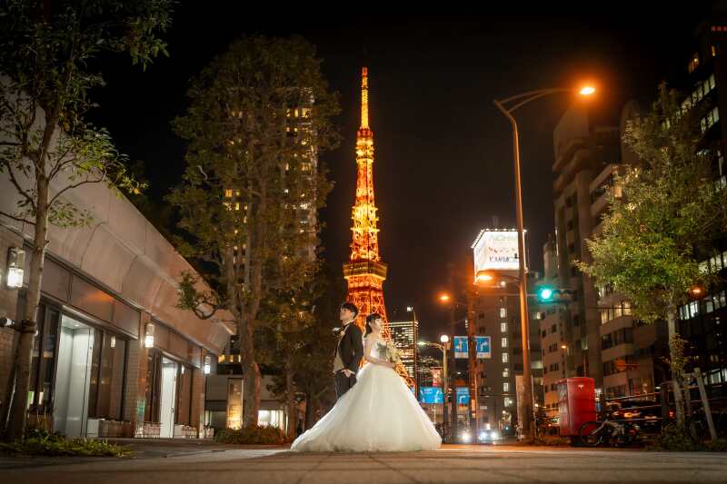東京タワーと夜景で残す、とっておきのロマンティック撮影