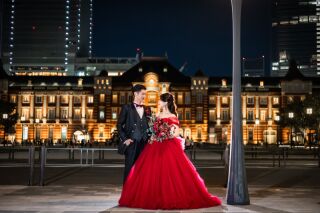 カラードレスとタキシードの組み合わせ✿