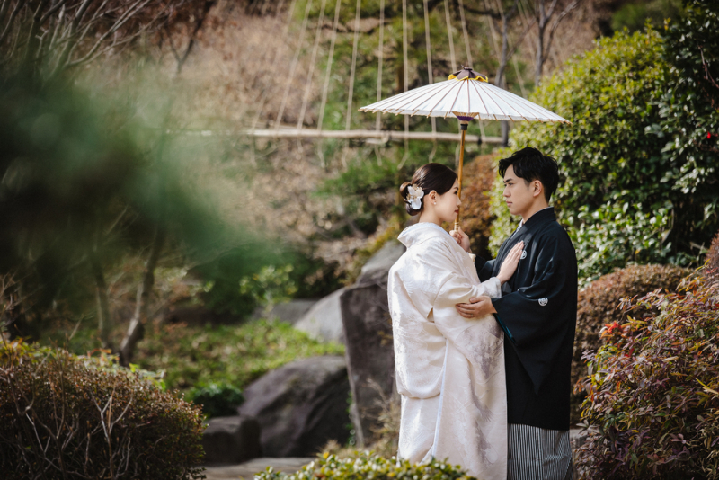 冬ならではの和装ロケーション撮影「目白庭園 × 白無垢の魅力」