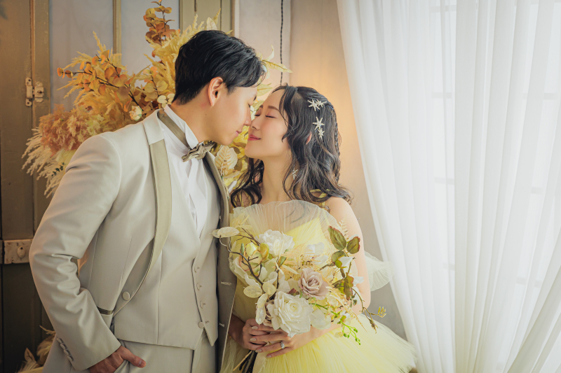 淡いイエローが咲く★ティアードチュールドレスの一日