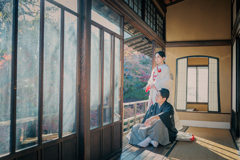 歴史ある邸宅で【安田楠雄邸前撮り】白無垢&色打掛の和装2着プラン・前編