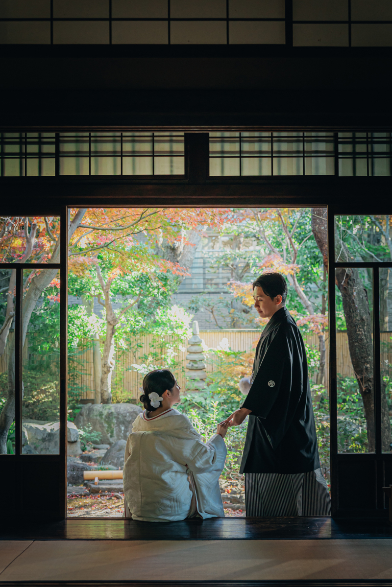 歴史ある邸宅で【安田楠雄邸前撮り】白無垢&色打掛の和装2着プラン・前編