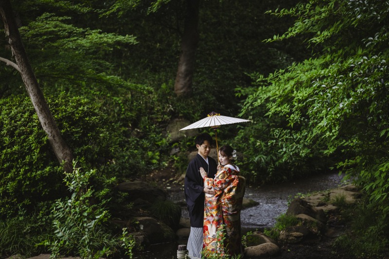 有栖川宮記念公園で叶える♡緑に包まれた和装フォトウェディング