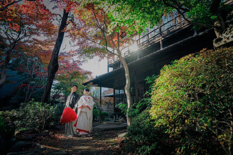 歴史ある邸宅で【安田楠雄邸前撮り】白無垢&色打掛の和装2着プラン・前編